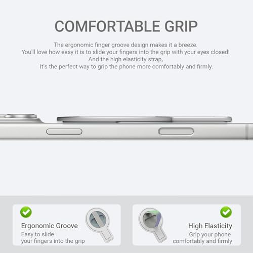 Grat 5 for Magsafe Magnetic Phone Grip Stand, Silver