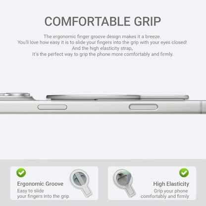 Grat 5 for Magsafe Magnetic Phone Grip Stand, Silver