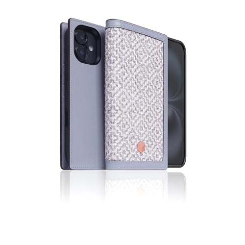 SLG D5 Edition British Fabric Wallet Case for iPhone 16 - [2-in-1] Handcrafted Detachable Diary Style with Magnetic MagSafe Back Cover, Gift Box Included (Ash Blue) - color: [D5 Edition] Ash Blue, size: iPhone 16