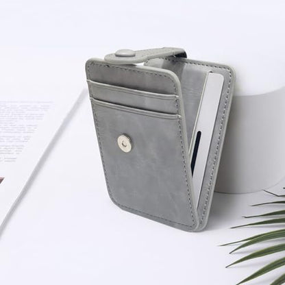 M-Plateau Phone Wallet Stick On – Adhesive Card Holder, Durable & Stylish Multi-Functional Wallet Attachment for Cell Phones, Secure and Slim with Adhesive(Pure Grey) - color: Pure Grey