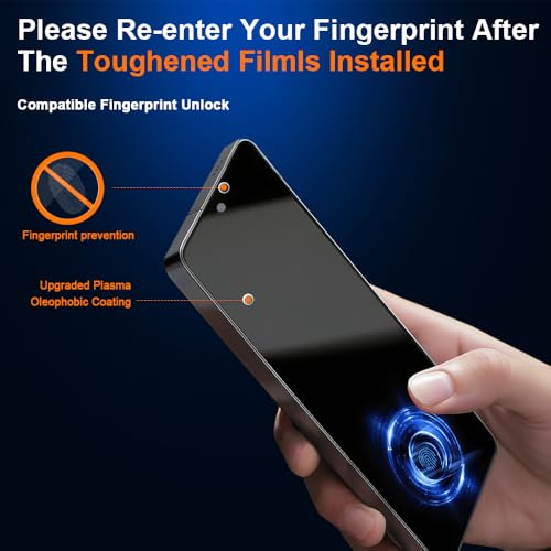 9H+ Privacy Anti-Spy Glass for Samsung Galaxy S25 Ultra Screen Protector, Crystal Clear HD, Auto-Align Frame & 3S Installation, Full Coverage Tempered Glass, [2-Pack with Dust-Free Kit]