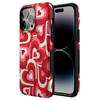 Casely iPhone 14 Pro Max Case | Love Song Remix | Ombre Hearts | Bold Protective Design | Compatible with MagSafe - color: Love Song Remix | Ombre Hearts
