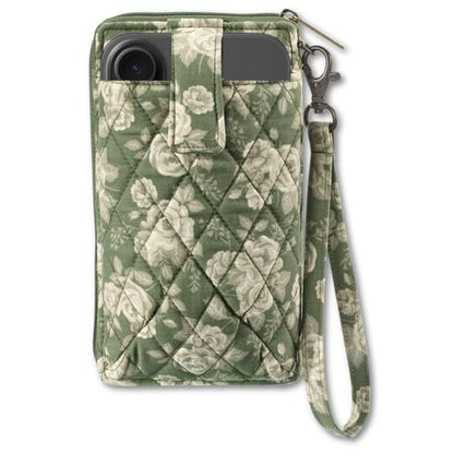 Bella Taylor Cell Phone Wristlet, Quilted Phone Wallet for Women | Lightweight, RFID blocking, phone pocket, built-in wallet, card organizer, coin pocket, secure zipper, quality construction - color: Heirloom Rose