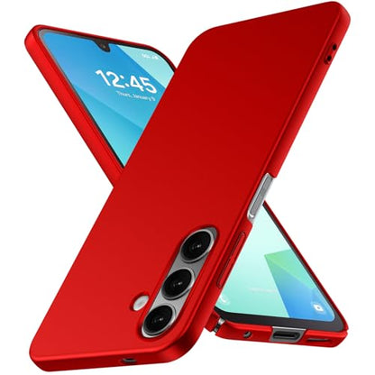 for Samsung Galaxy A16 5G Case,Ultra Thin Matte PC Hard Shell | Lens Protection,Simple Durable Slim Fit Phone Case,Hard Protective Cover, 6.7in Red JUS13-27 - color: Red