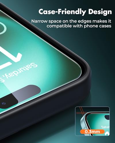 UNBREAKcable 3-Pack Screen Protector for iPhone 16 Plus Tempered Glass - size: iPhone 16 Plus