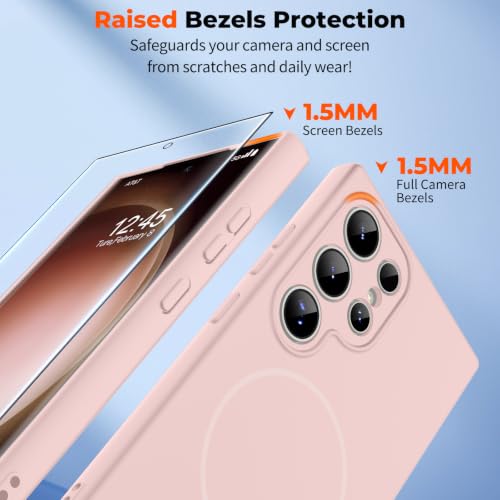 zapica Magnetic for Samsung Galaxy S23 Ultra Case, Pale Pink - color: Pale Pink, size: Samsung Galaxy S23 Ultra 6.8''