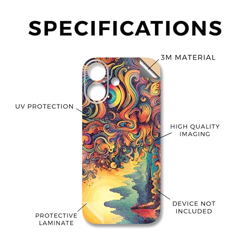 Glossy Glitter Phone Skin Compatible with Apple iPhone 17 - Surreal Vision - Premium 3M Vinyl Protective Wrap Decal Cover - Easy to Apply | Crafted in The USA by MightySkins - color: Surreal Vision, size: iPhone 17 (Full Wrap), style: Glossy Glitter Finis