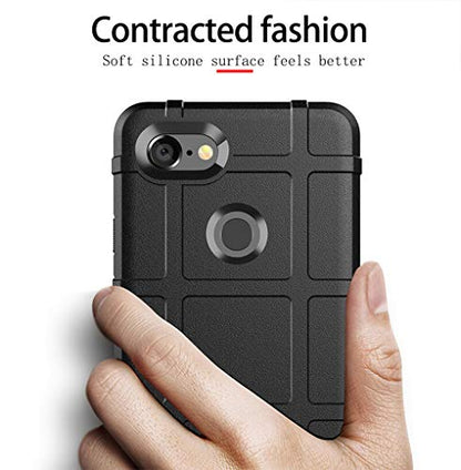 Phone Case for Google Pixel 3 XL with Tempered Glass Screen Protector Cover Film and Cell Accessories Rugged Hard Slim Heavy Duty Full Body Teens Pixel3XL Pixel3 LX Pixle 3XL Women Men Cases Black - color: Black