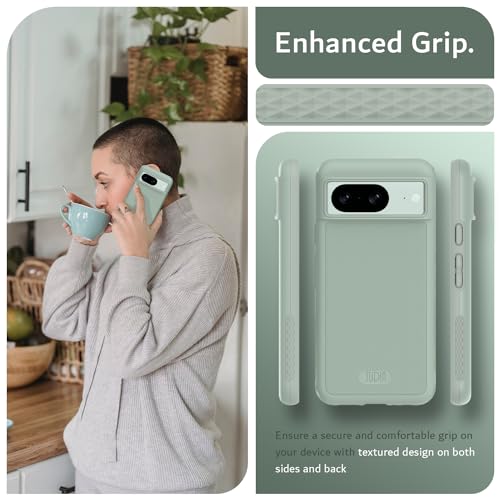 TUDIA MergeGrip [Magsafe Compatible] Designed for Google Pixel 8 Case (2023) - Dual Layer [Military Grade] Shockproof Slim Rugged Tough Heavy Duty Phone Cases - Green Lily - color: Green Lily, size: Magnetic Pixel 8