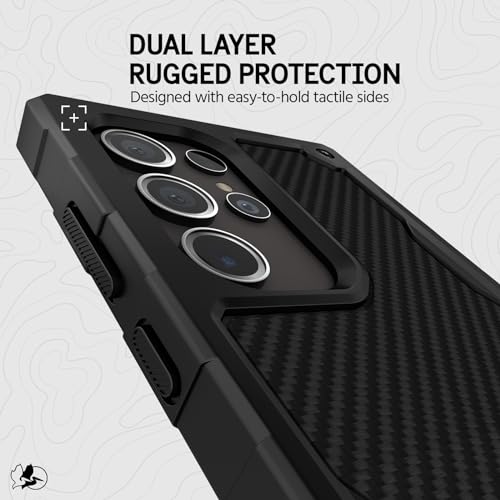 Pelican Shield - Samsung Galaxy S24 Ultra Case [6.8”] [Wireless Charging] [21ft MIL-STD Drop Protection] Phone Case for Samsung Galaxy S24 Ultra - Heavy Duty Cover w/Belt Clip Holster Stand - Carbon - color: Carbon