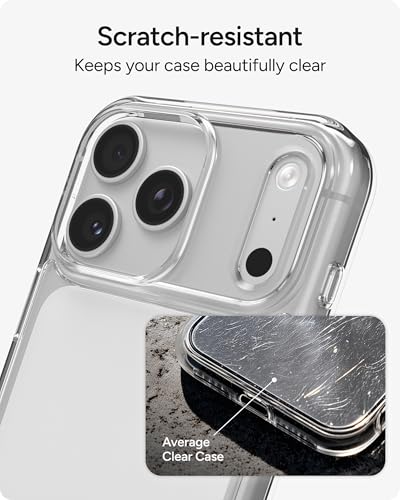 ZAGG Crystal Palace Lite Case for iPhone 17 Pro Max - Clear, Drop Protection (10ft/3m), Ultra-Slim & Lightweight, Sleek & Minimalistic Phone Case with Transparent Design, Anti-Yellowing Technology - size: iPhone 17 Pro Max, style: Without Magsafe