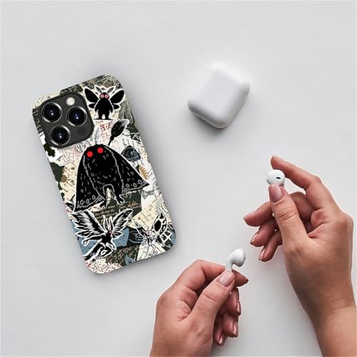Case for iPhone 14 Pro, Dual Layer Phone Cover, Mothman Collage | Shockproof Hybrid Phone Case, Soft TPU and Hard PC, Durable Anti-Scratch Protection - color: Mothman Collage, size: Iphone 14 Pro