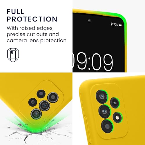 kwmobile Case Compatible with Samsung Galaxy A52 / A52 5G / A52s 5G Case - Slim TPU Silicone Phone Cover - Soft Touch Finish - Radiant Yellow - color: Radiant Yellow, size: Galaxy A52 / A52 5G / A52s 5G