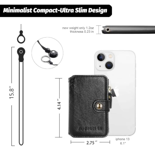 M-Plateau Phone Wallet Stick On with Adhesive and Removable Lanyard