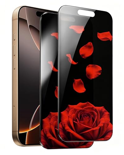 2 Pack Privacy Screen Protector for iPhone 16 Pro Max (6.9 inch) - color: Rose For iphone 16 Pro Max