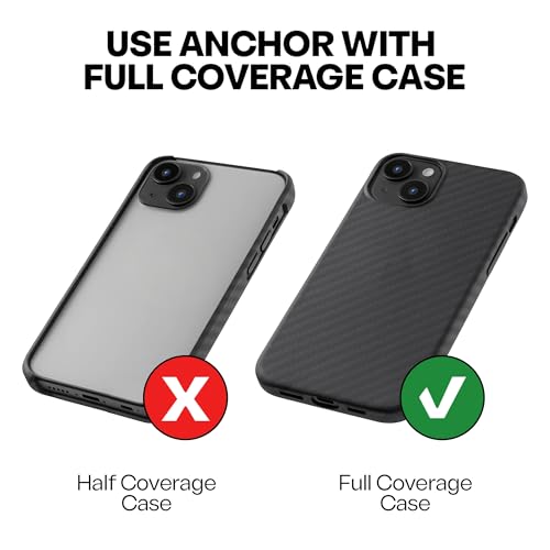 ClutchLoop Anchor-Universal Phone Tether Tab, Strong Cell Phone Lanyard Tab and Phone Strap Replacement - color: Midnight