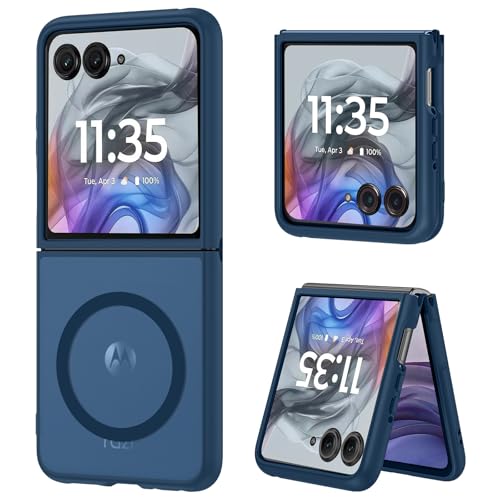 DUEDUE for Motorola Razr Plus 2026/2025/2024 Case, Moto Razr 50 Ultra 5G Case Magnetic, Protective Cover Shockproof Phone Case for Motorola Razr+ Plus 2026/2025/2024/Moto Razr 50 Ultra 6.9", Blue - color: Blue
