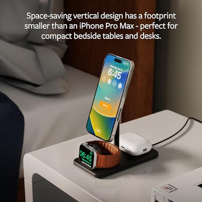 Twelve South HiRise 3 Deluxe, Compact Wireless Magsafe Charging Stand,Black - size: MagSafe Charger