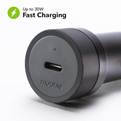 Mophie 30W USB-C Car Charger - Eco-Friendly Fast Charging for Devices, LED Indicator, Universal AUX Compatibility - style: USB-C