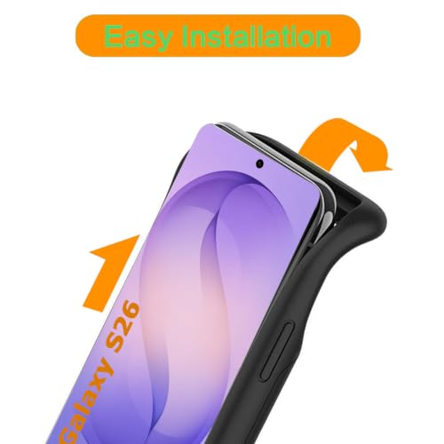 Battery Case for Galaxy S26,10000mAh Portable Protective Smart Wireless Charging Case Support Carplay Compatible with Galaxy S26 (6.3 inches) Rechargeable Extended Battery Charger Case (Black) - size: Galaxy S26