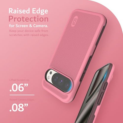 TUDIA MergeGrip [Compatible with Magsafe & Pixelsnap] Cases for Google Pixel 10 / Pixel 10 Pro Case 2025 – [Military Grade Drop Tested] Dual Layer Slim Shockproof Heavy Duty Protection - Smokey Pink - color: Smokey Pink, size: Pixelsnap 10 / 10 Pro
