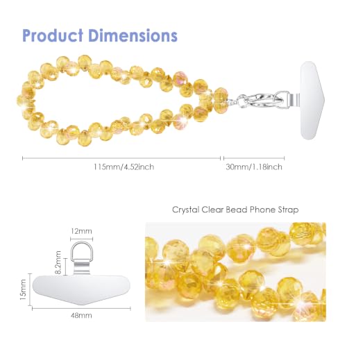 TENOC Beaded Phone Wrist Strap, Marigold - color: A-marigold