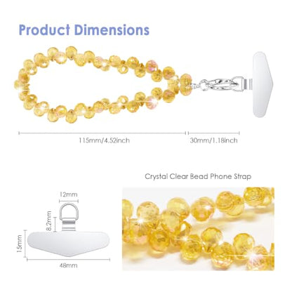 TENOC Beaded Phone Wrist Strap, Marigold - color: A-marigold
