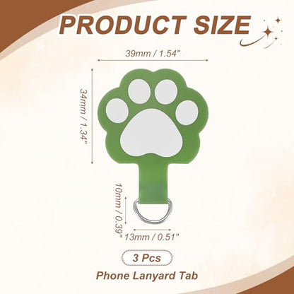 uxcell Phone Tether Tab Universal Cat Paw Phone Lanyard Case Patch Phone - color: Dark Green