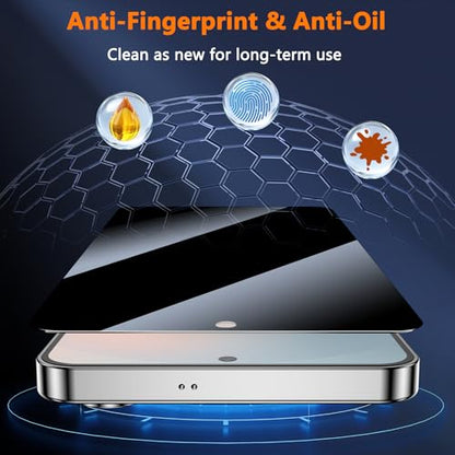 Asstar [2 Pack] Privacy Screen Protector for Samsung Galaxy S25 FE - color: Black-Galaxy S25FE