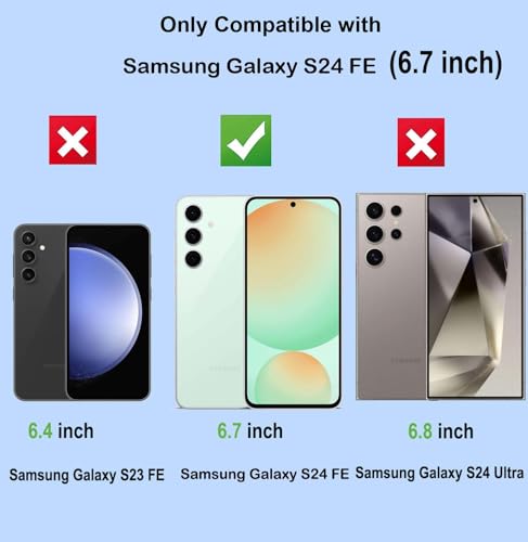 2 Pack for Samsung Galaxy S24FE Privacy Screen Protector [Not Glass], Anti-Spy Flexible TPU Film HD Ultra-Thin Bubble Free Case Friendly Full Coverage Hydrogel Film for S24FE 6.7-inch