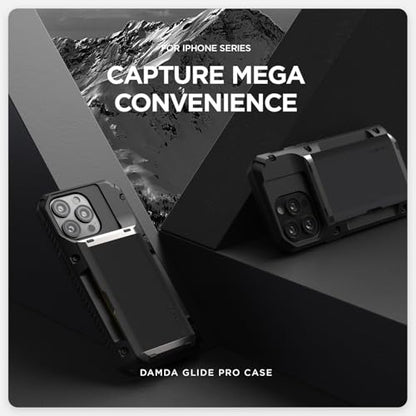VRS DESIGN Damda Glide Pro Phone Case Designed for [iPhone 15 Pro], Sturdy Semi Auto Wallet [4 Cards] Card Holder Case Compatible with iPhone 15 Pro (2023) Logo Black - color: Matte Black, size: iPhone 15 Pro