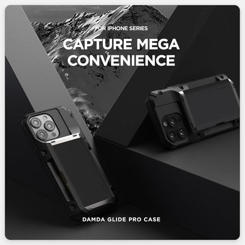 VRS DESIGN Damda Glide Pro Phone Case Designed for [iPhone 15 Pro], Sturdy Semi Auto Wallet [4 Cards] Card Holder Case Compatible with iPhone 15 Pro (2023) Logo Black - color: Matte Black, size: iPhone 15 Pro