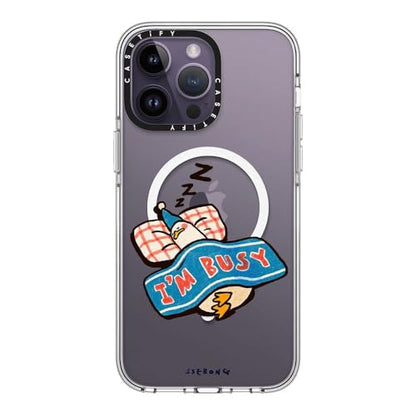 CASETiFY for iPhone 14 Pro Max Case - Impact Clear Compatible with MagSafe | Not Yellowing | 6.6 ft. 3X Military Grade Drop Protection | I'm so busy | Clear - color: I'm so busy, size: Iphone 14 Pro Max (6.7")