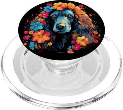 Colorful Poodle watercolor Art Pet Dog Mom Poodle PopSockets MagSafe PopGrip for iPhone - style: MagSafe