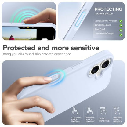 GONEZ Magnetic for iPhone 17 Case, Silicone Cover Baby Blue - color: Baby Blue, size: Iphone 17