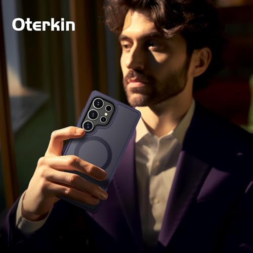 Oterkin Magnetic Samsung Galaxy S26 Ultra Case, Dark Purple | Matte, Compatible with MagSafe, Frosted Translucent, Shockproof Anti-Scratch Slim Fit, Military Grade Protection - color: S26 Ultra-Dark Purple, size: Galaxy S26 Ultra Case 6.9''
