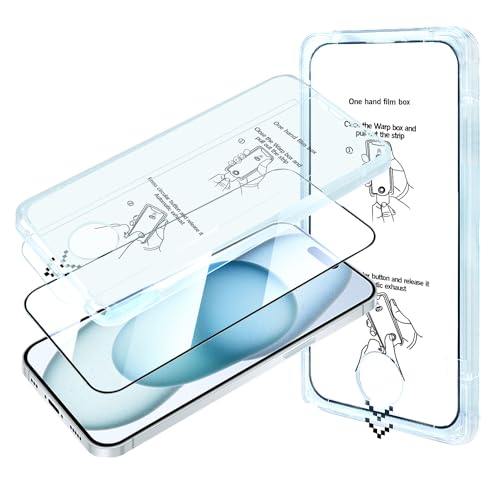 UEEBAI 2 Packs Tempered Glass Screen Protector for iPhone 14 Pro Max 6.7 inch, [Auto-Alignment Kit] [Bubble Free, Auto-Dust Removal] HD Clear Case Easy Installation Full Coverage Tempered Film-Black - size: iPhone 14 Pro Max 6.7 inch