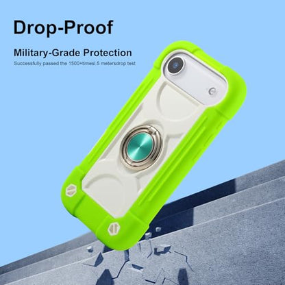MARKILL Compatible with iPhone Air Case 6.5 Inch 2025 with 360 Degree Rotate Ring Stand, Military Grade Drop Protection Full Body Rugged Protective Case Kids - color: Guava, size: iPhone Air 6.5"