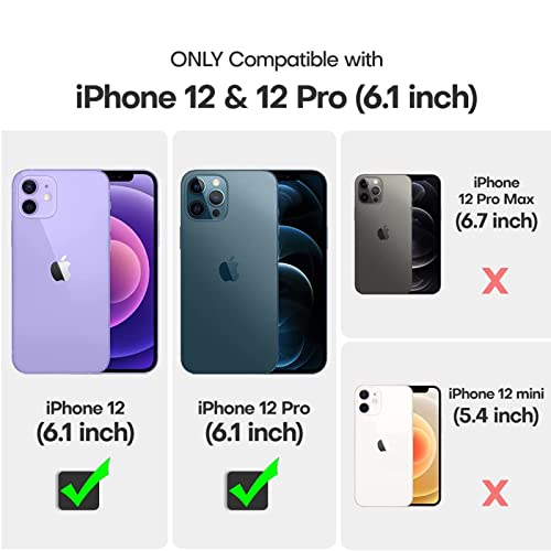Battery Case for iPhone 12/12 Pro,Upgraded 10000mAh Rechargeable Portable Protective Extended Charger Cover Wireless Charging Compatible with iPhone 12/12 Pro (6.1 inch) Charger Case & Carplay (Black) - size: iPhone 12/12 Pro (6.1 inch)
