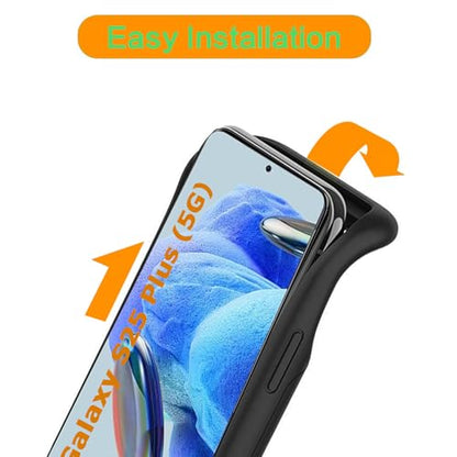 Battery Case for Galaxy S25 Plus,12000mAh Portable Protective Smart Wireless Charging Case Support Carplay Compatible with Galaxy S25 Plus(6.7 inches)Rechargeable Extended Battery Charger Case(Black) - size: Galaxy S25 Plus