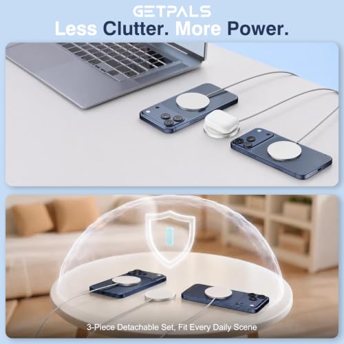 15W Fast Magnetic Wireless Charging Pad Suitable for Travel Home Office - color: White