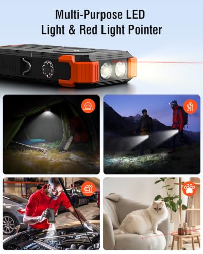 Sudrov Solar Charger Power Bank with 4 Cables, 20000mAh Solar Power Bank