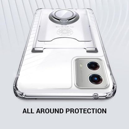 Shields Up for Moto G 5G 2023 Case, Wallet Case with Card Holder, Clear | Minimalist Wallet Case, 3 Card Slots, 360° Rotation Ring Stand/Kickstand, Drop Protection Protective Cover - size: Moto G 5G 2023