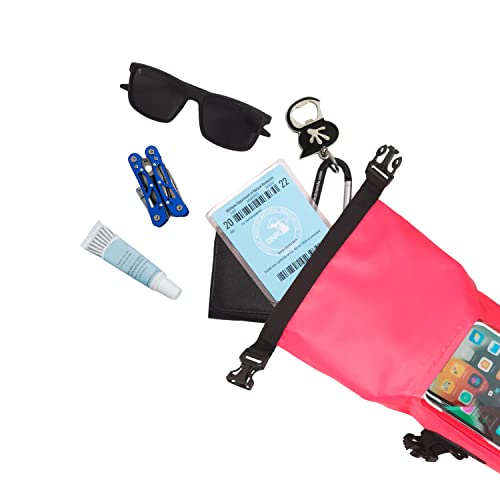 geckobrands Waterproof Phone Tote with 2L Dry Bag and Adjustable Strap – Protect Your Phone and Valuables While on The Go Neon Pink - color: Neon Pink