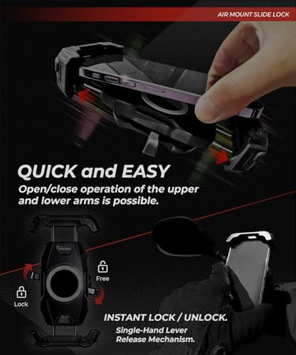 Kaedear Vibration-Resistant Motorcycle Phone Mount, KDR-M28
