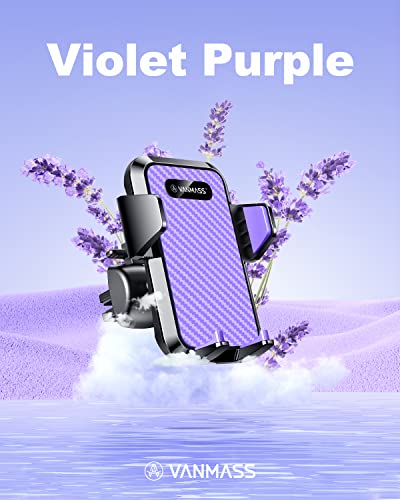 VANMASS【85+LBS Strongest Suction & Military-Grade Ultimate Car Phone Mount - color: Purple