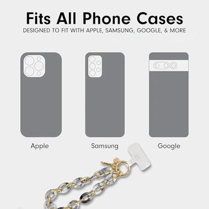 Sonix Phone Wristlet - Detachable Universal Smartphone Wrist Strap, Hands-Free Lanyard Cellphone Bracelet with Tether Tab - color: Grey Marble