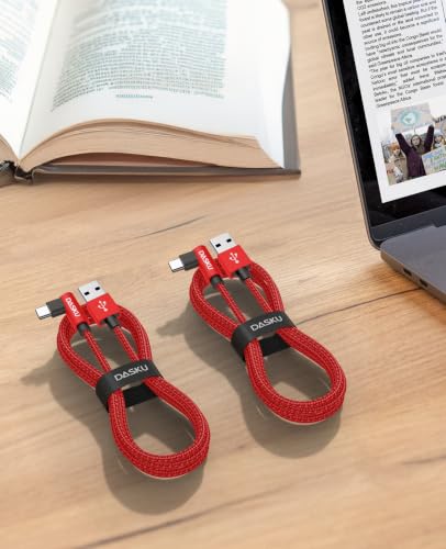 USB to USB C Cable 90 Degree 6FT Right Angle USB A to USB C Cable, 2Pack - color: Red, size: 6FT, style: USB A to USB C