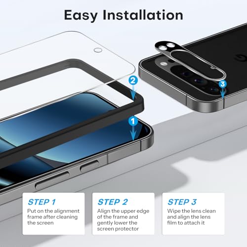 OMOTON 3+2 Pack for Google Pixel 10 Pro XL Screen Protector 6.8 Inch 2025 - size: Pixel 10 pro XL - 6.8 Inch
