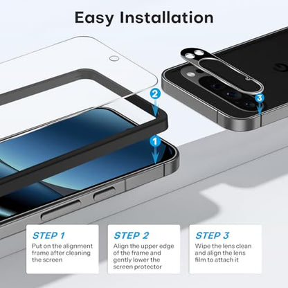 OMOTON 3+2 Pack for Google Pixel 10 Pro XL Screen Protector 6.8 Inch 2025 - size: Pixel 10 pro XL - 6.8 Inch